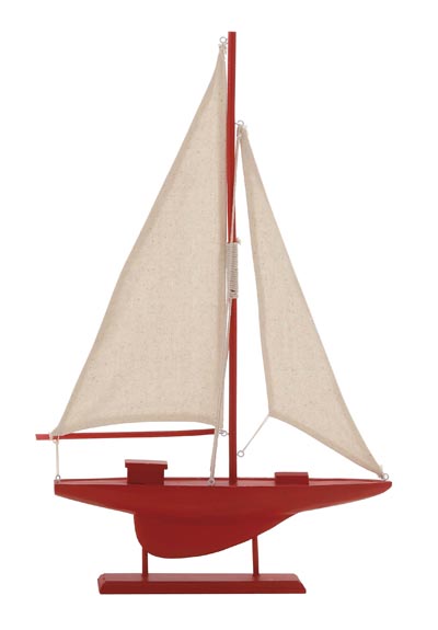Decorative Model Red Sailboat