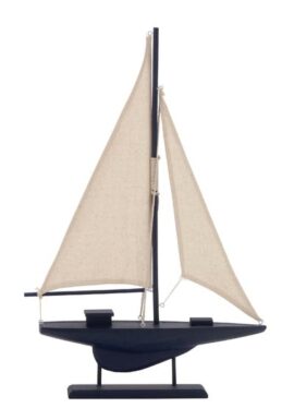 Decorative Blue Sailboat Model