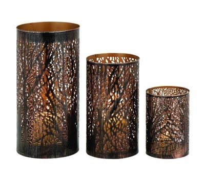 set of 3 hurricane candle holders