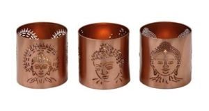 Set of 3 Buddha Votive Candleholders