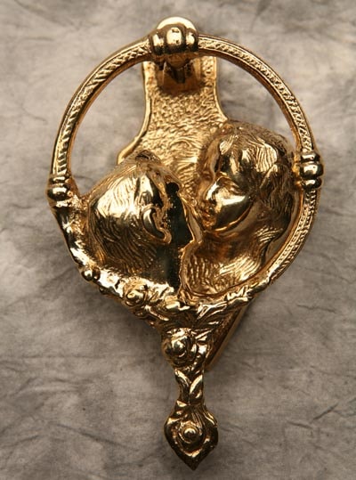 Brass Kissing Door Knocker