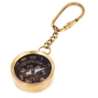 samwerf Compass Key Chain GIFT pocket brass Compass key chain vintage keyring 