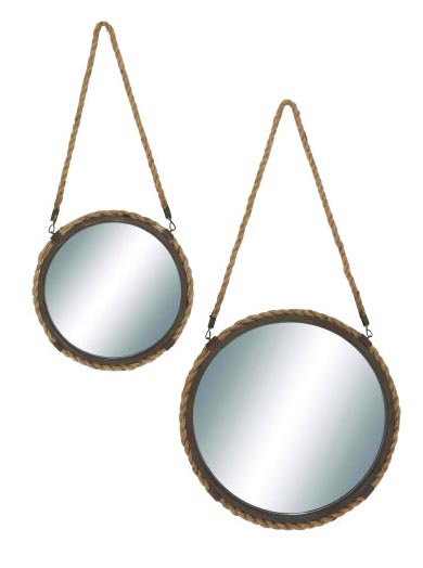 Set of 2 Round Wall Mirrors