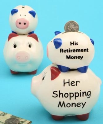 hers piggy bank his