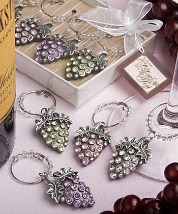 Set of 4 Grape Wine Charms - Globe Imports