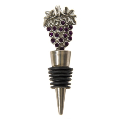 Bejeweled Grape Cluster Wine Bottle Stopper Bejeweled Grape Cluster Wine Bottle Stopper