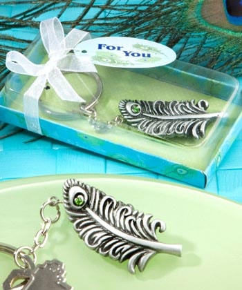 Peacock Feather Key Chain