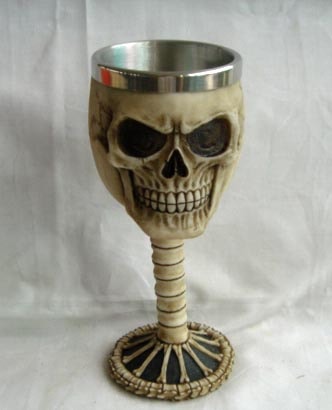 Skull Steampunk Goblet 19cm As Table Decoration