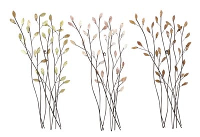 Metal Leaf Wall Decor assorted branches wall decor - globe imports Metal Leaf Wall Decor assorted branches wall decor - globe imports