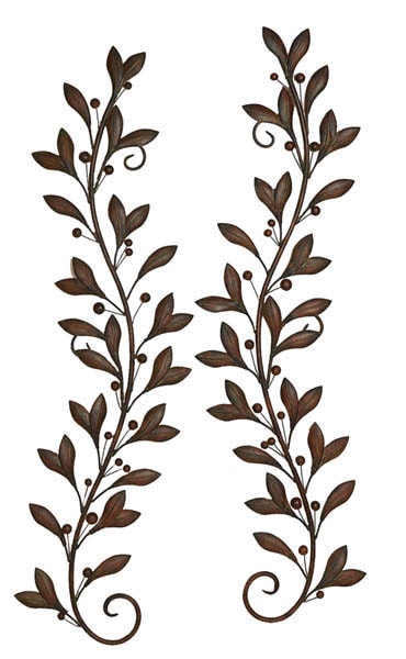 Metal Olive Branch Wall Pair Metal Olive Branch Wall Pair