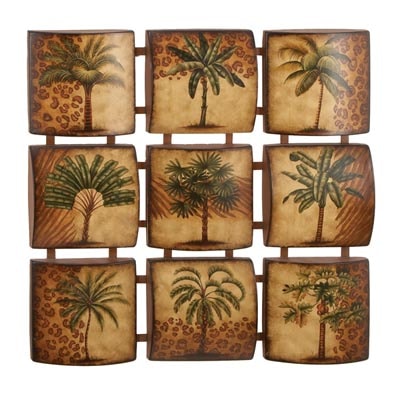 Palm Tree Squares Wall Art Globe Imports - Metal Palm Tree Wall Art Palm Tree Squares Wall Art Globe Imports - Metal Palm Tree Wall Art