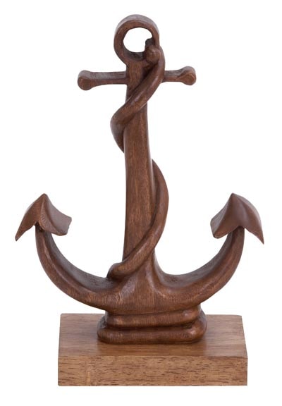 Carved Wooden Standing Anchor 1 Carved Wooden Standing Anchor