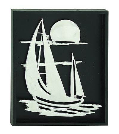 Sailboat Shadowbox Wall Art - Globe Imports
