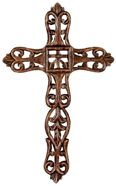 Decorative Wood Wall Cross Globe Imports