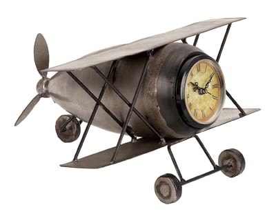 Metal Biplane Clock 1 Metal Biplane Clock