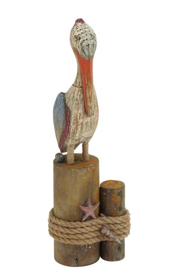 Rustic Pelican Figurine - Globe Imports
