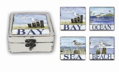 Set of 4 Boxed Nautical Coasters