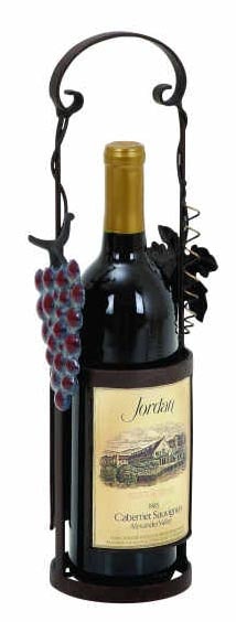 Grapes and Label Wine Bottle Stand
