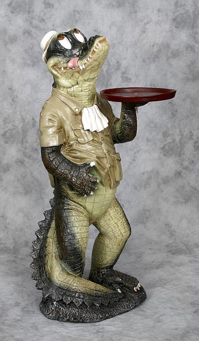 resin alligator statue