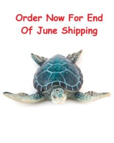4 1/4 Inches Long Blue Sea Turtle Figurine