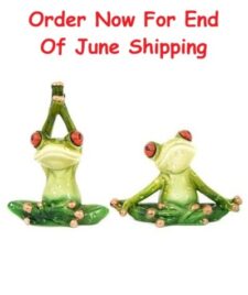 Assorted Yoga Frog Figurine