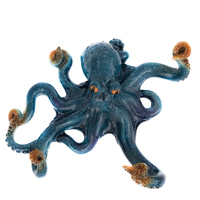 Blue Octopus Wall Hook or Table Top Decoration