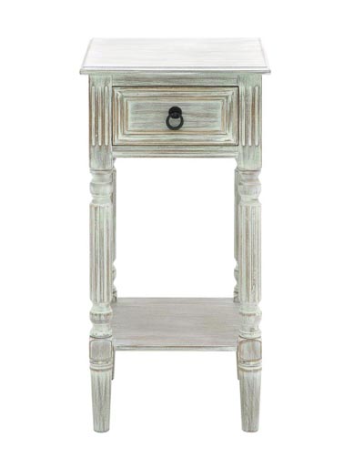 Wood White Washed Side Table Globe Imports Wood White Washed Side Table