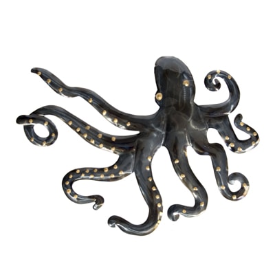 metal wall octopus globe