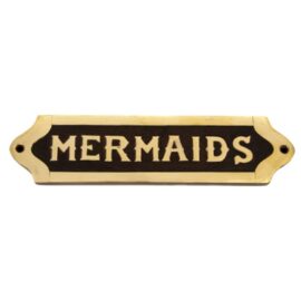 Wood and Brass Mermaids Plaque