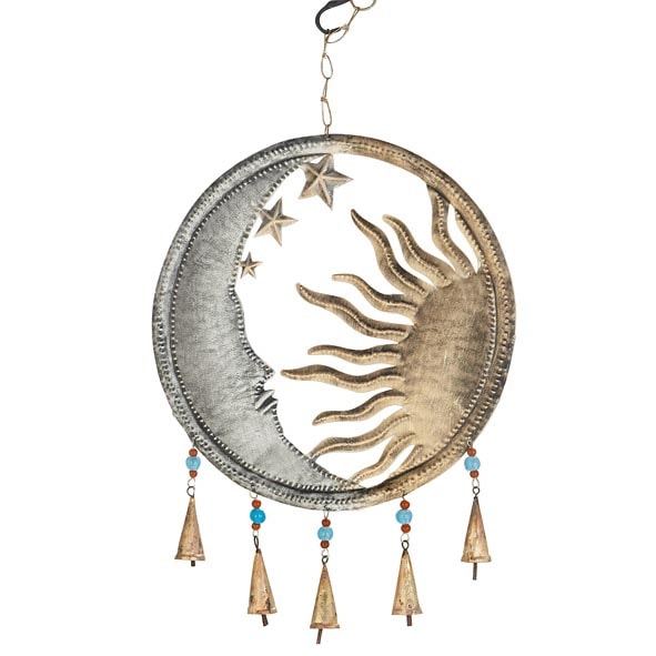Round Metal Moon Chime - Globe Imports