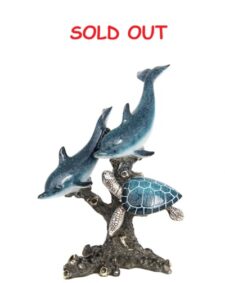 Dolphins and Turtle Figurine