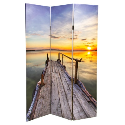 Pier and Dunes Canvas Screen - Globe Imports