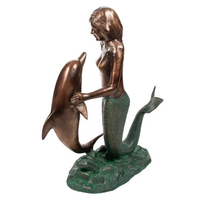 mermaid and dolphin statue
