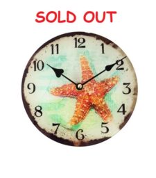 Glass Starfish Wall Clock