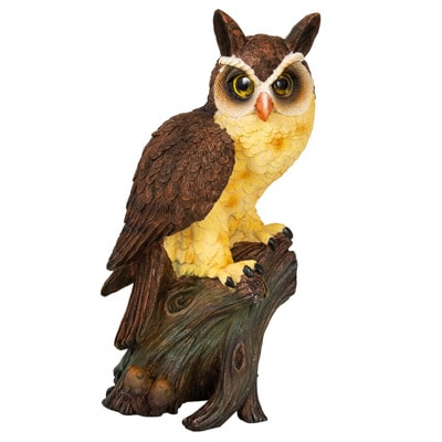 Owl Figurine on Stump - Globe Imports