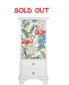 46 Inches High x 20 Inches Wide x 16 Inches Deep Flamingo Tall Cabinet