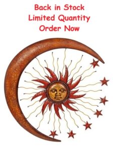 36 Inches Moon, Sun and Stars Wall Hanging