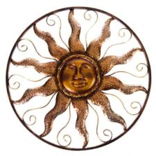 25" Wide Metal Sun Face in Ring