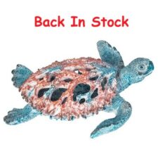 13 Inch Long Coral Look Colored Sea Turtle