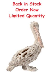 13 3/4 Inches High Coral Look Pelican Figurine