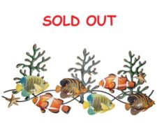 47 Inches Wide x 21 1/2 Inches High Colorful Fish Wall Decor