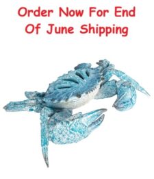 11 Inches Wide Coral Look Crab