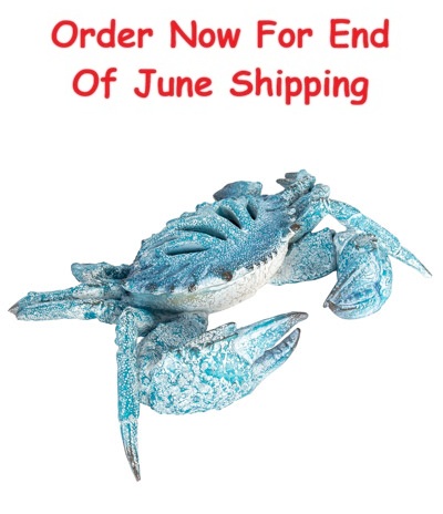 11 Inches Wide Coral Look Crab