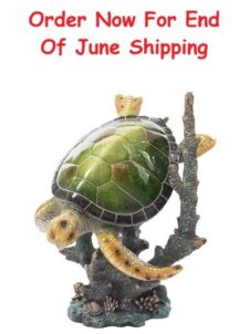 23 Inches High Jumbo Turtle And Coral
