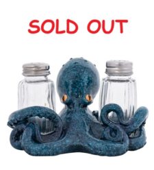 6 Inches Wide Blue Octopus Salt & Pepper Set