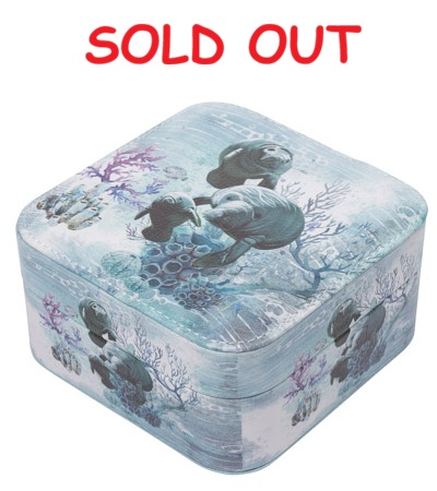 5 1/4 Inches Wide x 2 1/2 Inches High Manatees Jewelry Box