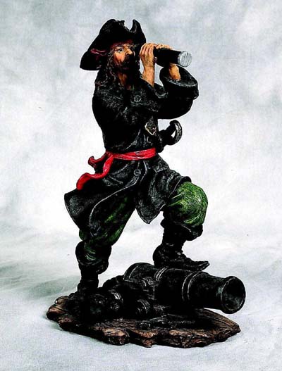 Polyresin Pirate with Cannon