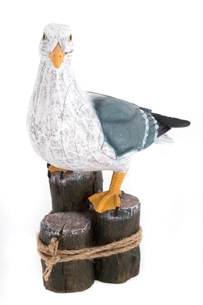 Seagull Perched on Posts - Image 2