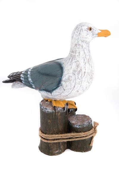 Seagull Perched on Posts - Image 3