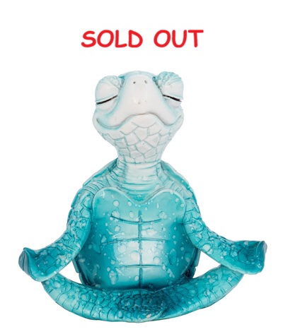 3 3/4 Inches High Funny Baby Yoga Turtle Figurine